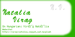 natalia virag business card